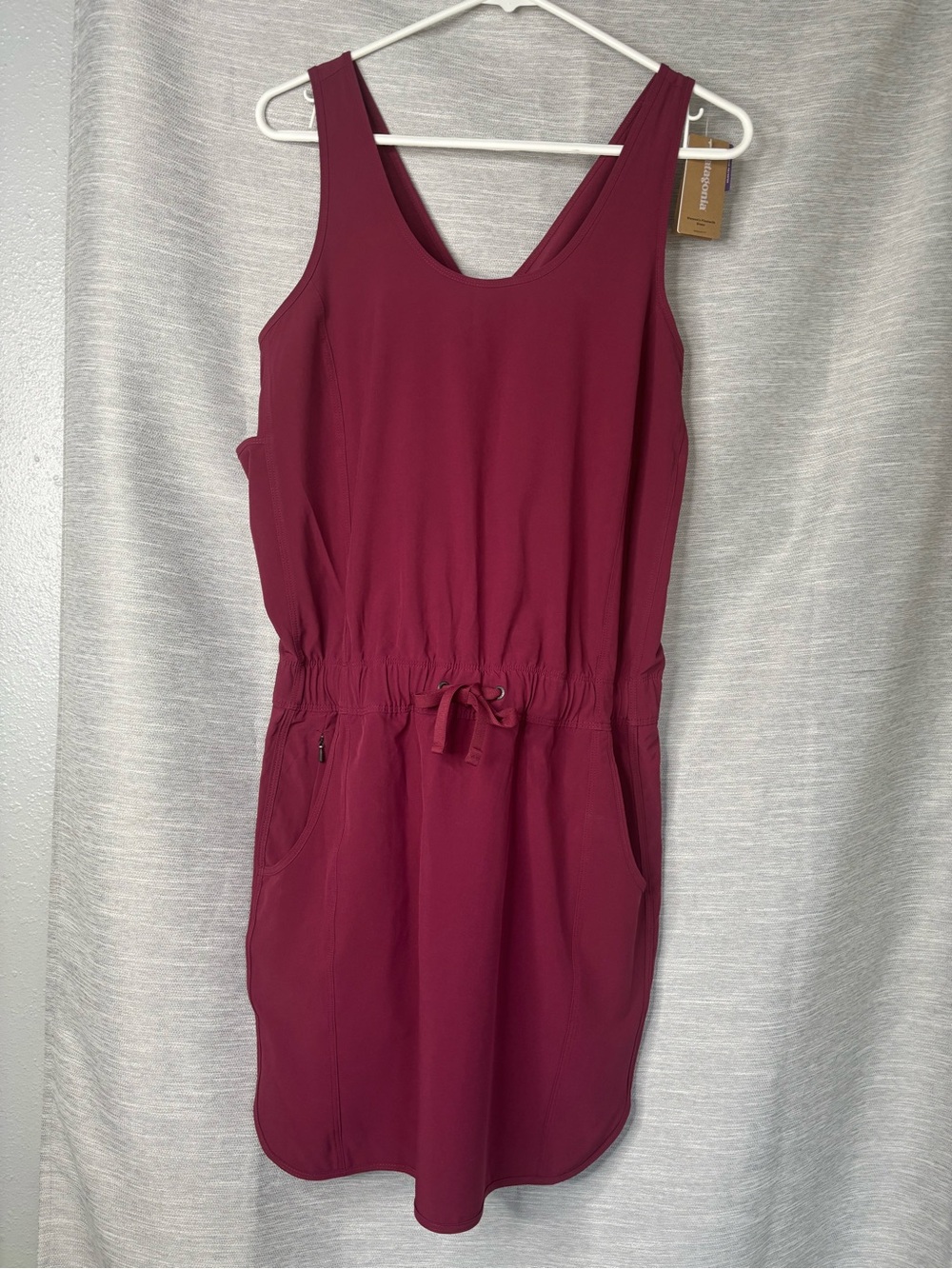 Patagonia Sleeveless Drawstring Midi Dress - Berry